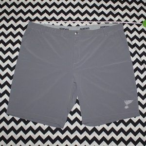 St. Louis Blues Men's Adidas Grey Golf Shorts with St. Louis Blues Logo-Size 48
